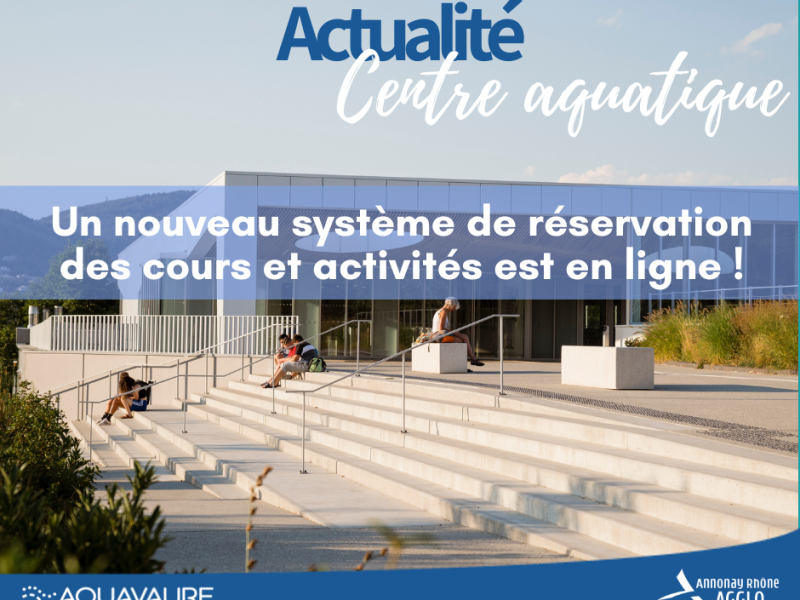 Nouveau système de réservation des cours et activités d'Aquavaure